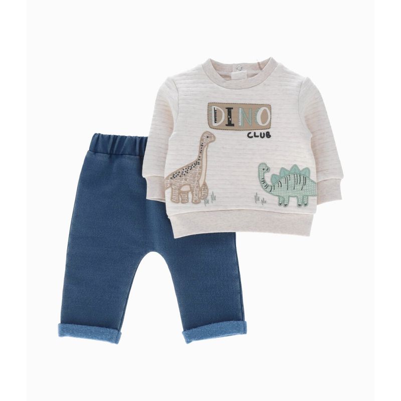 4KIDS - Conjunto recién nacido dino club beige 4 Kids