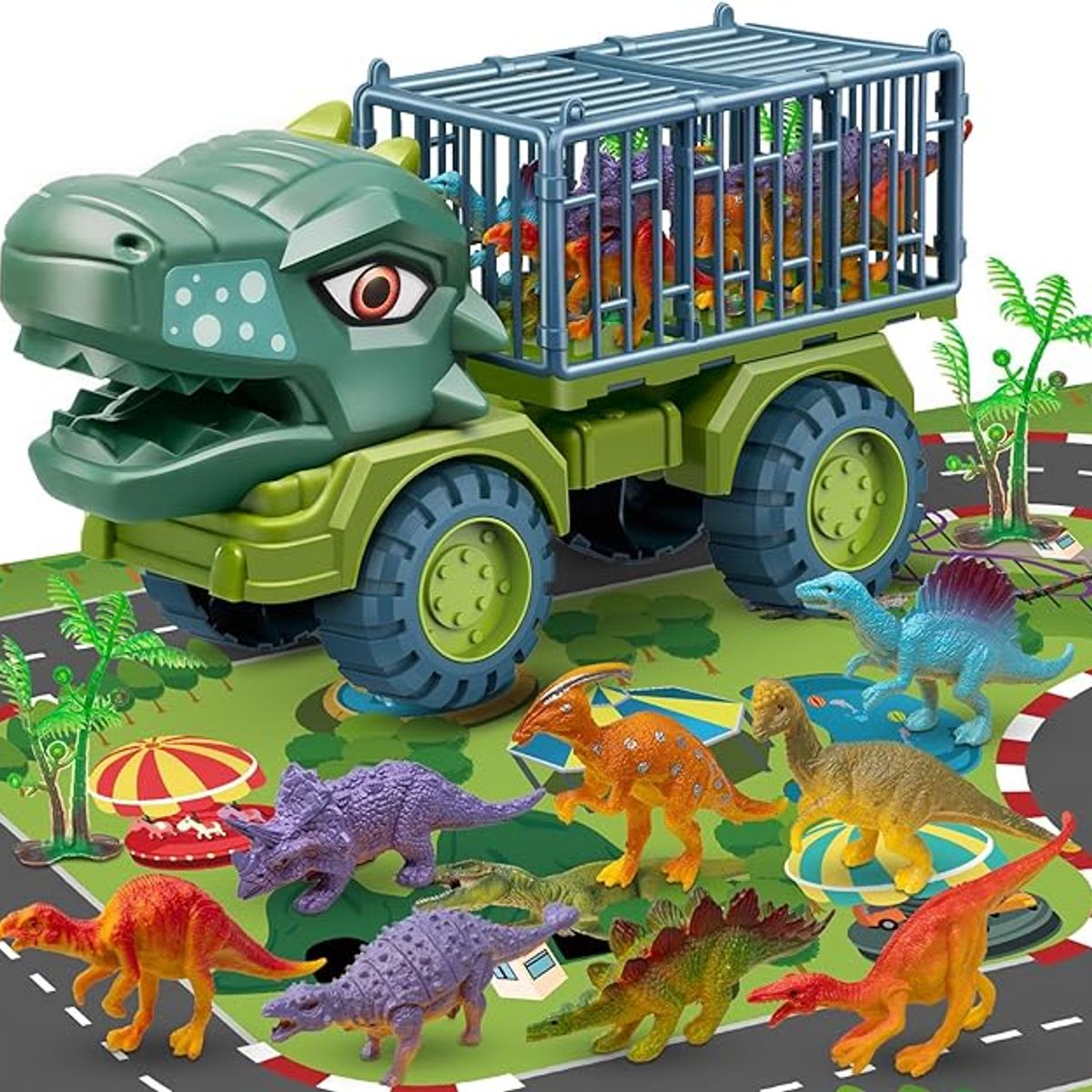 GENERICO - Camion Dinosaurio Transporte Triceratops Juguete Niños