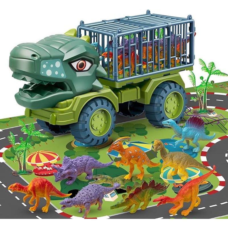GENERICO - Camion Dinosaurio Transporte Triceratops Juguete Niños