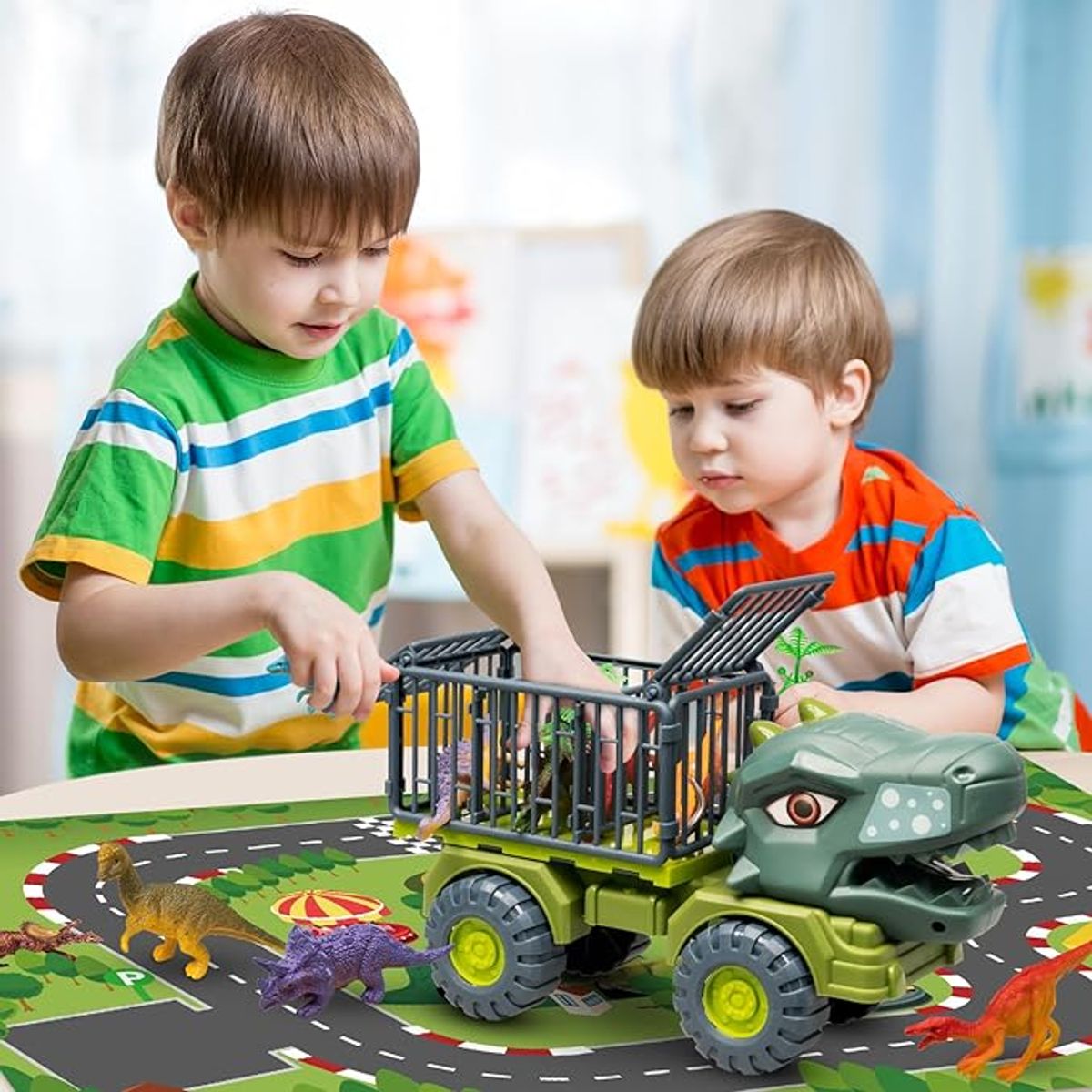 GENERICO - Camion Dinosaurio Transporte Triceratops Juguete Niños