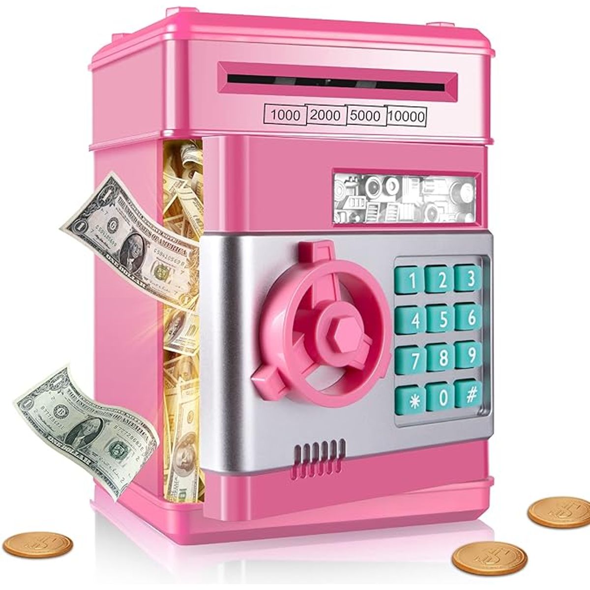 GENERICO - Alcancia Regalo Niña Tipo Caja Fuerte Juguete Electronica
