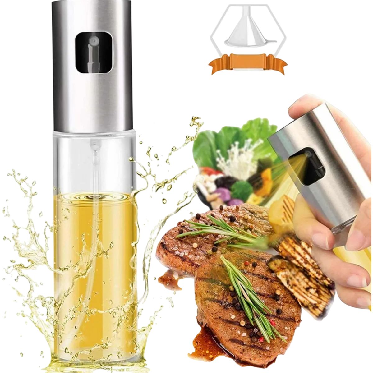 GENERICO - Dispensador De Aceite O Vinagre En Spray Aerosol Vidrio