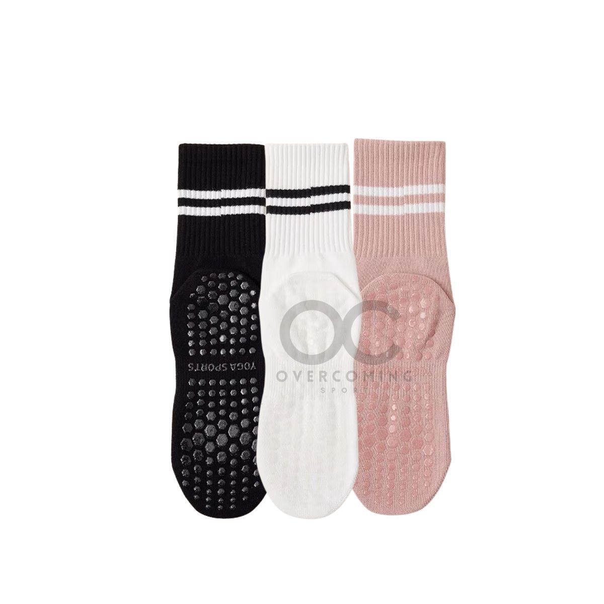 GENERICO - Calcetines Antideslizantes Algodon YOGA PILATES Set 3 Par
