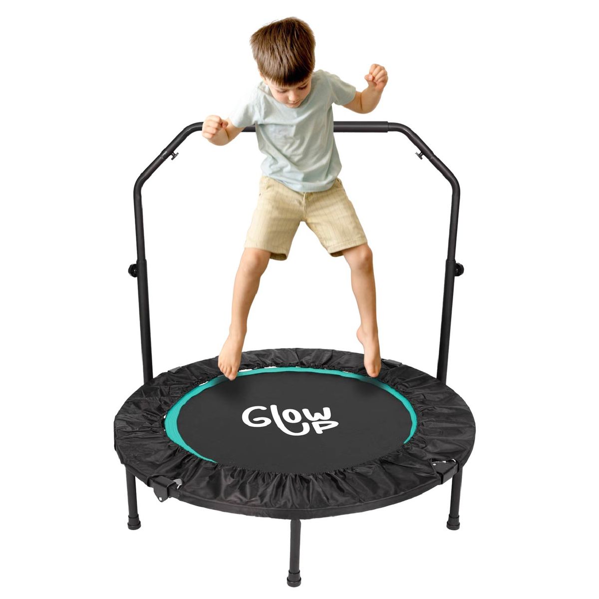 GLOWUP - Mini Trampolín 4 Ft 1.2 mt Aeróbico Fitness Yoga y Juegos GlowUp