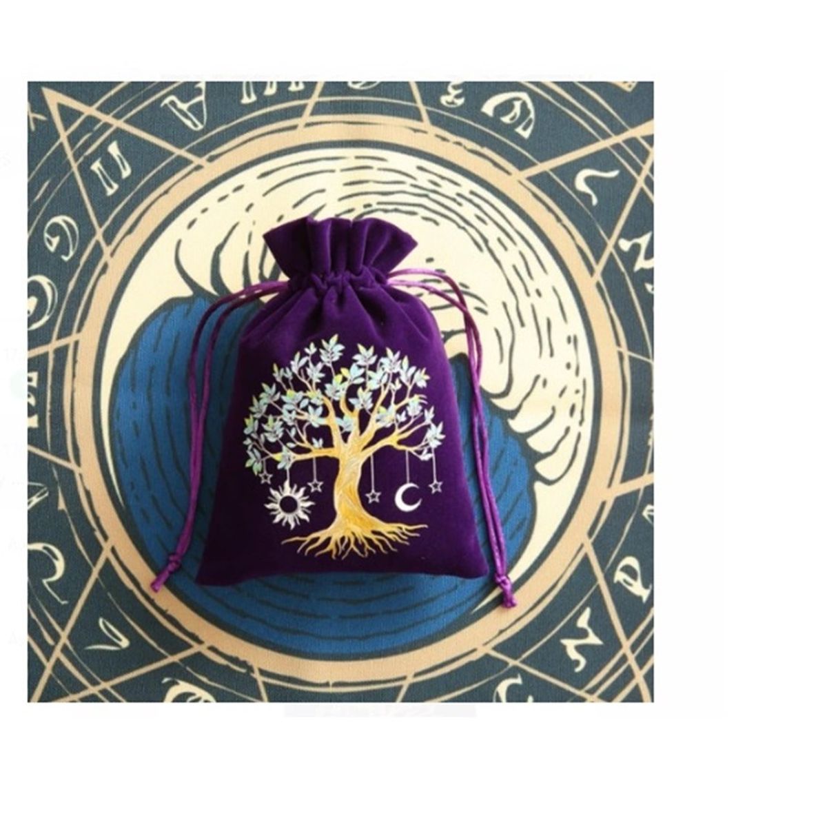 GENERICO - BOLSA DE TERCIOPELO ARBOL DE LA VIDA