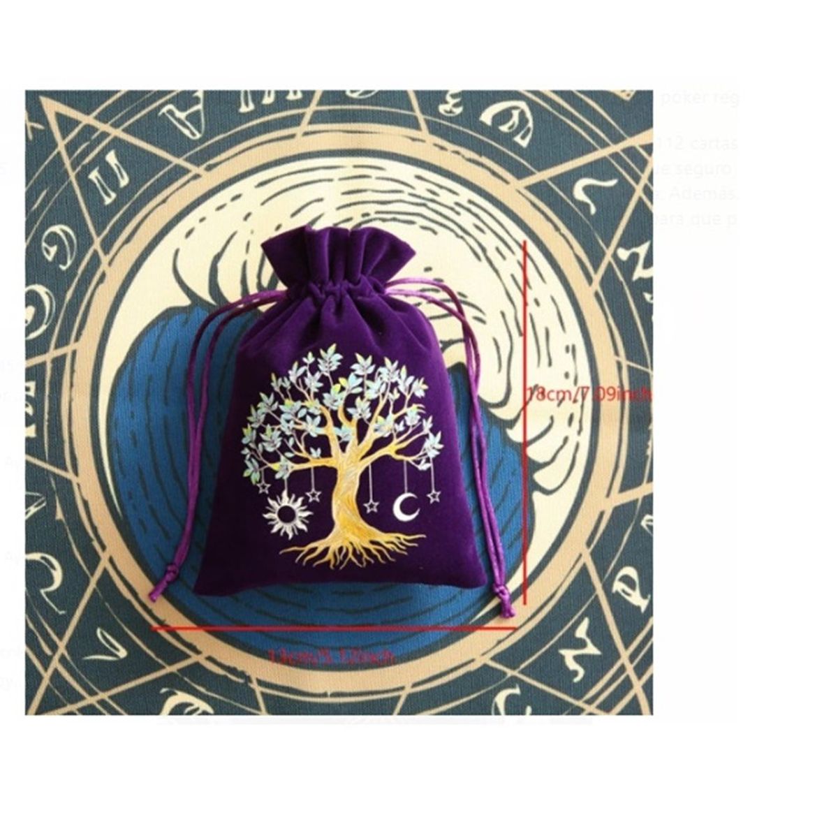 GENERICO - BOLSA DE TERCIOPELO ARBOL DE LA VIDA