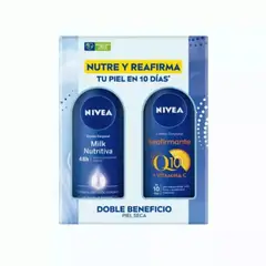 NIVEA - Pack Rutina Crema Corporal Milk Nutritiva+Milk Q10