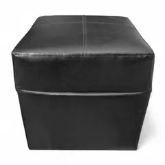 GENERICO - Pouf Murcia - Cuero Sintético Pu Negro