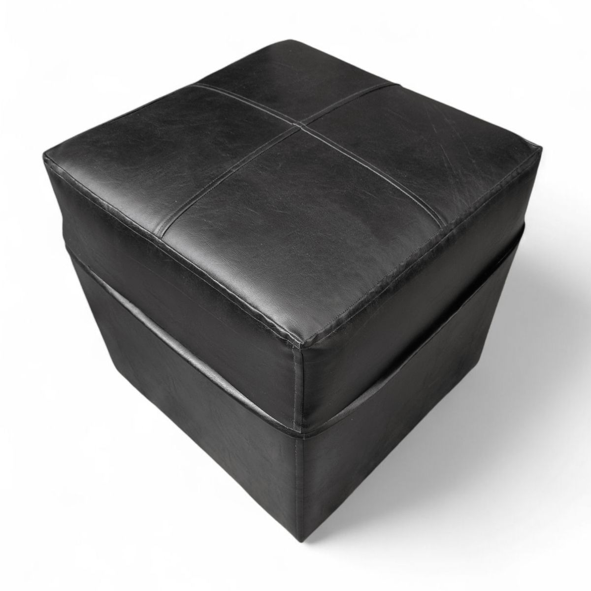 MBC - Pouf Murcia - Cuero Sintético Pu Negro