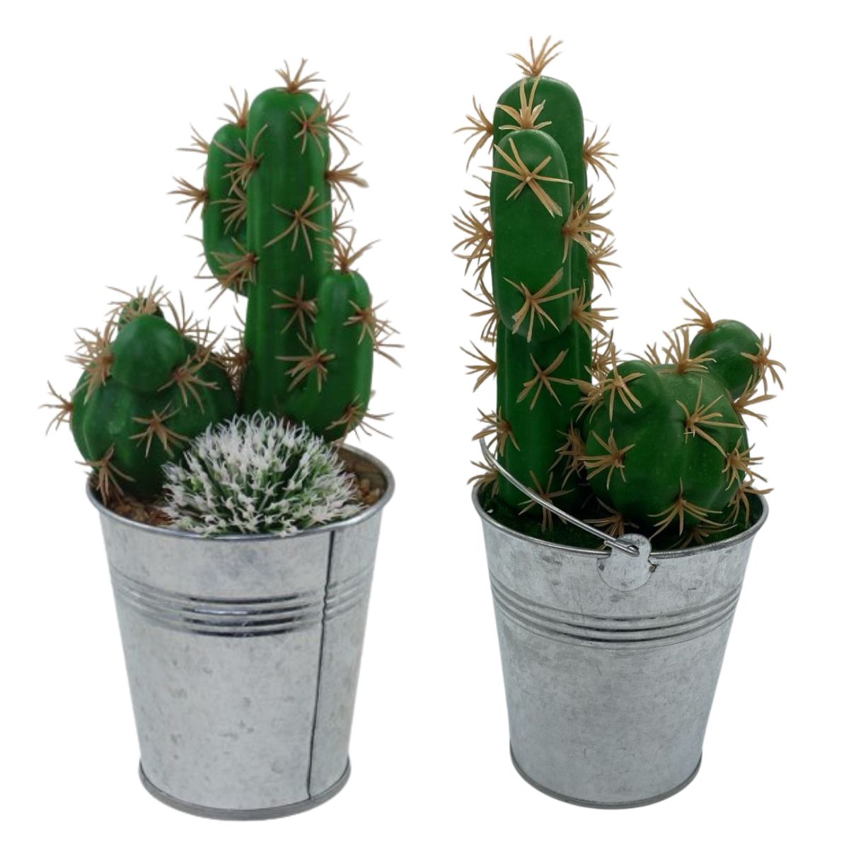 GENERICO - Cactus Artificial Verde Artesanal Hogar Y Decoración