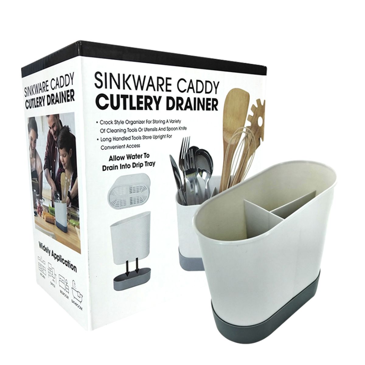 GENERICO - Escurridor Secador Cubierto Utensilio Organizador Servicio