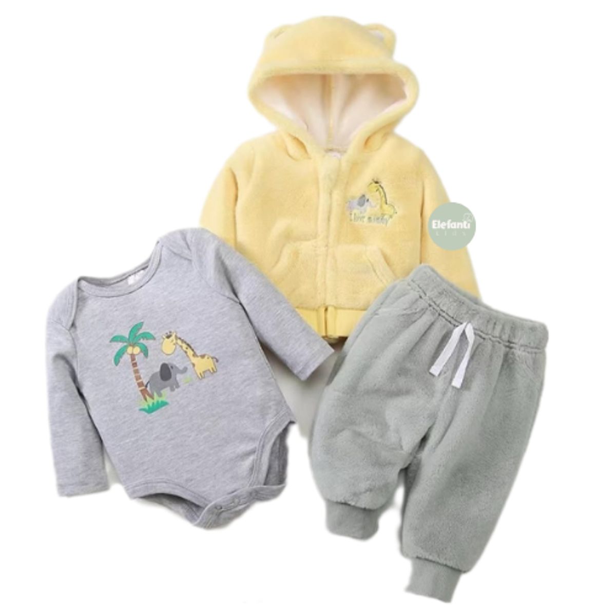 JUMP KIDS - Conjunto 3 piezas Forrado Jirafa Amarillo para bebés