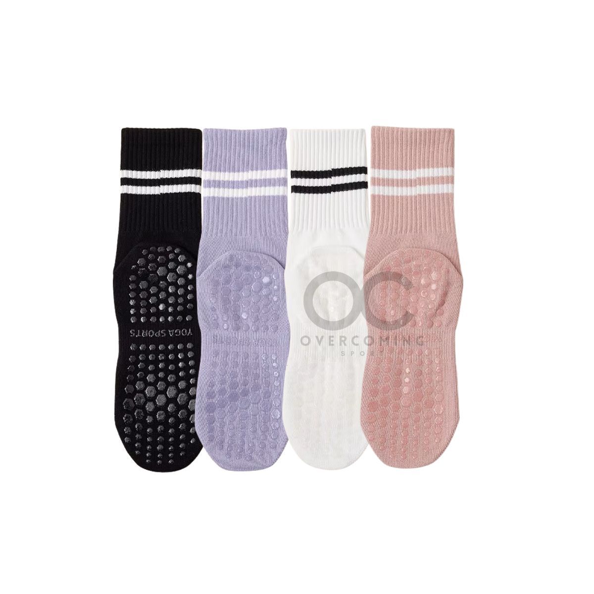 GENERICO - Calcetines Antideslizantes Algodon Yoga Fitness Set 4 Pares