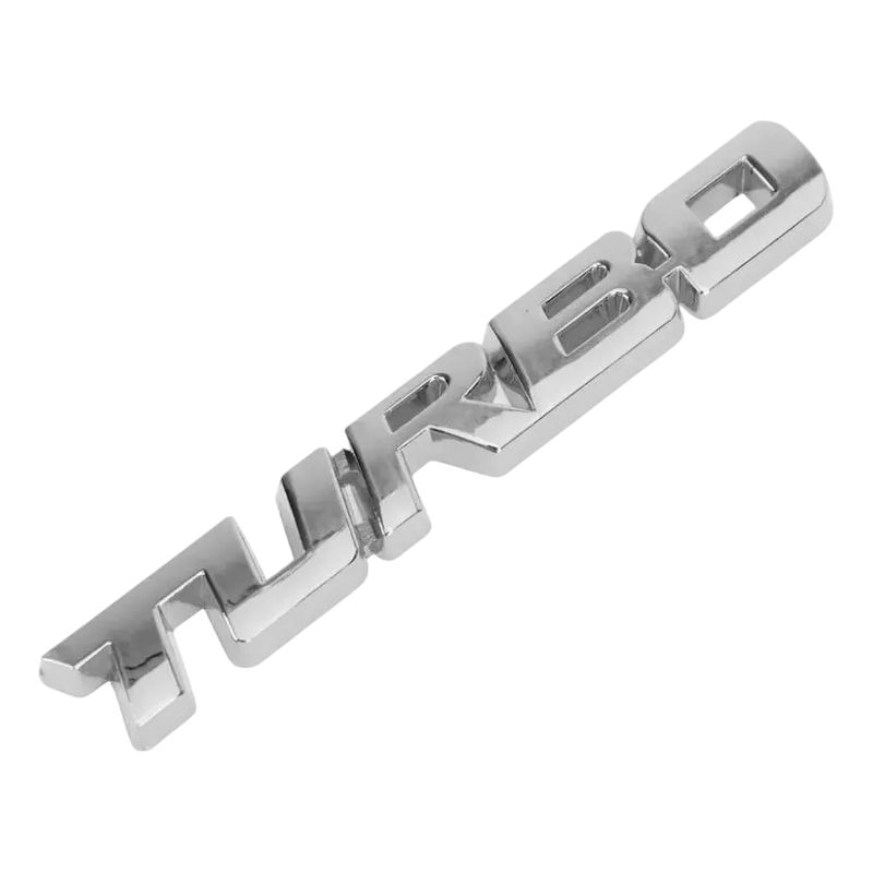 GENERICO - Logo Emblema Turbo Metalico + Adhesivo