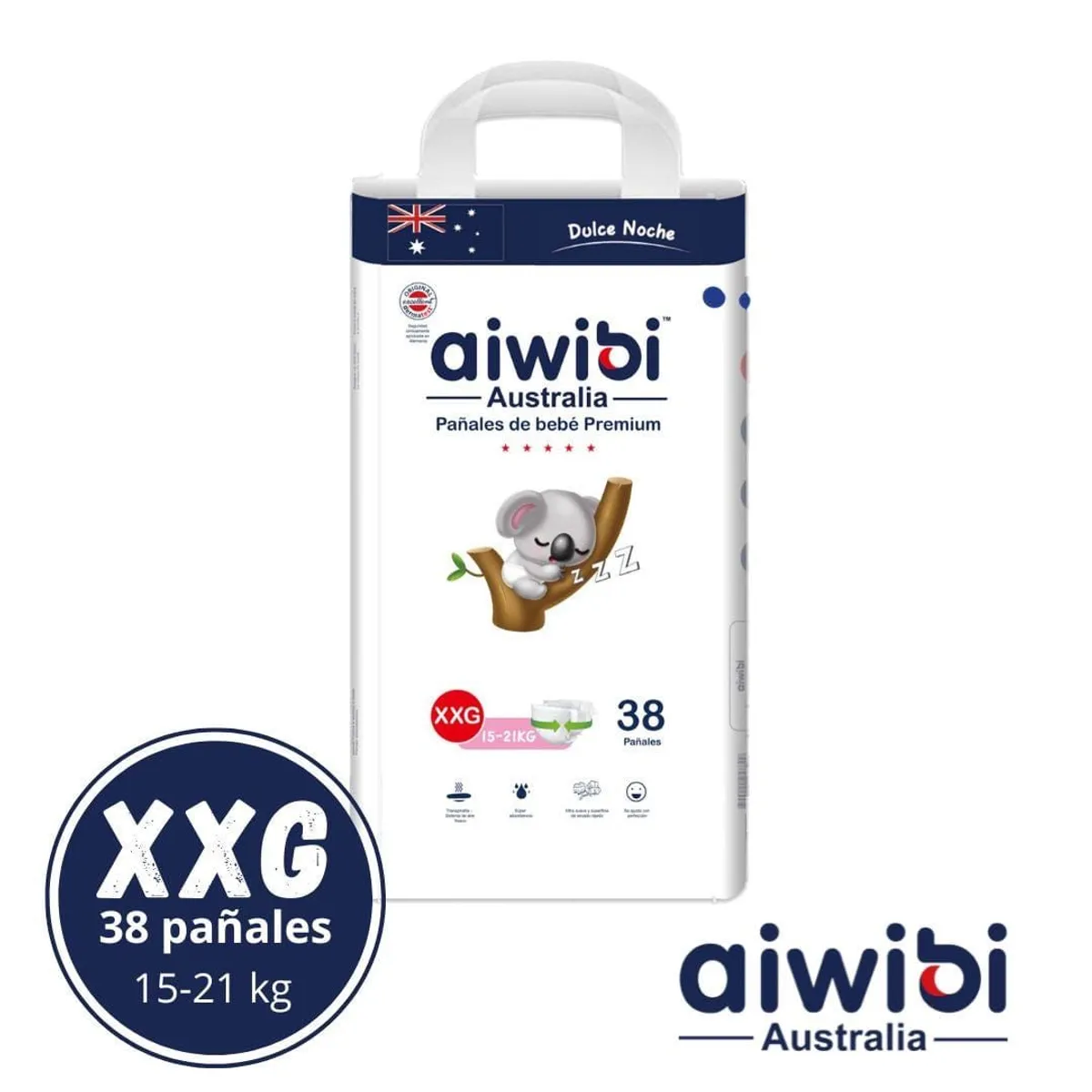 GENERICO - Pañales Aiwibi Dulce Noche Xxg 38 Und