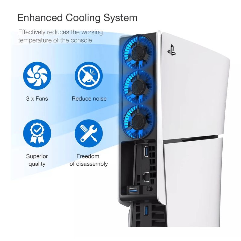 GENERICO - Enfriador Para Ps5 Slimpro Refrigeración Usb Rgb Silencioso