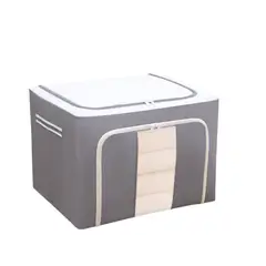 GENERICO - Caja Organizadora Con Marco Metálico 100l - Ceniza