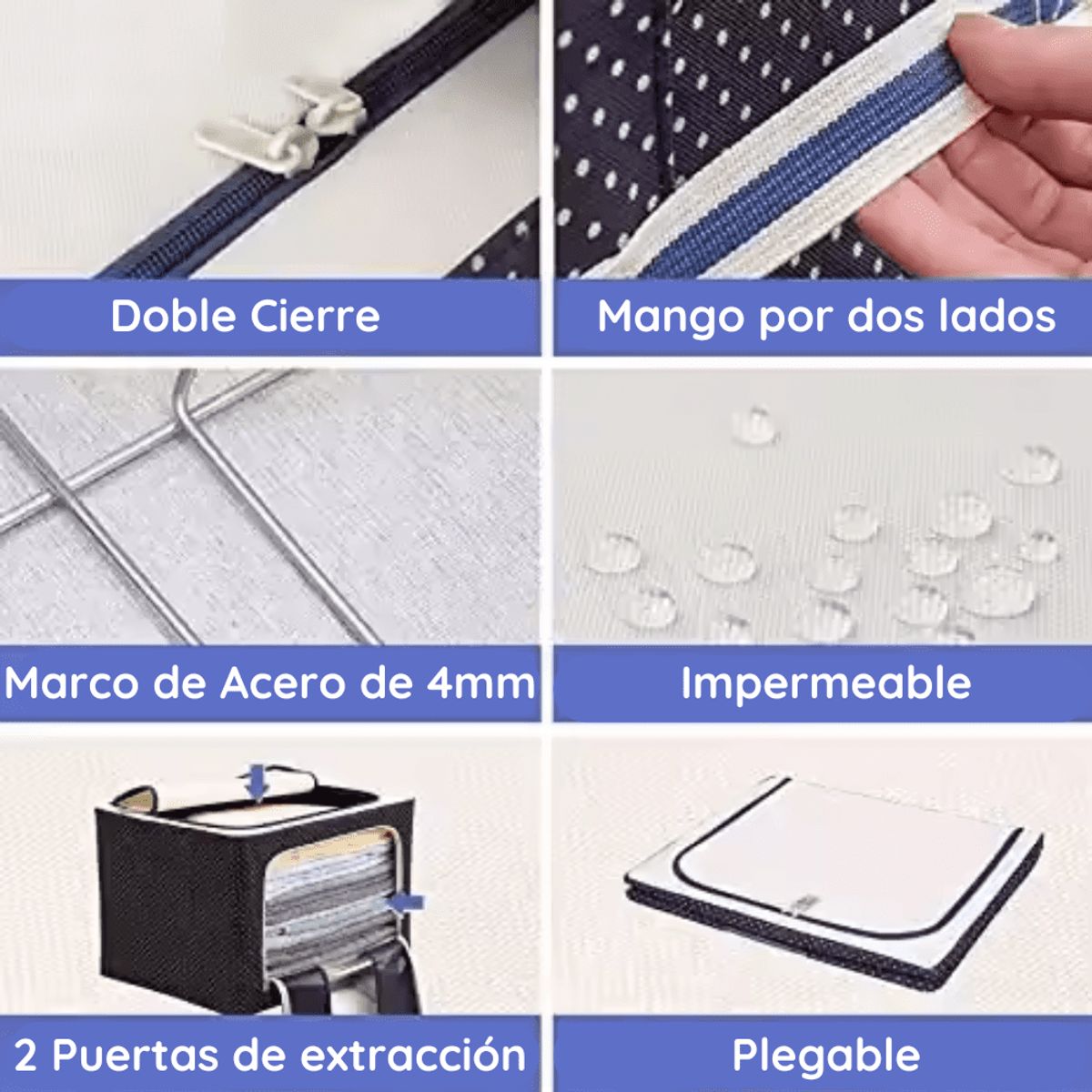 GENERICO - Caja Organizadora Con Marco Metálico 100l - Náutica