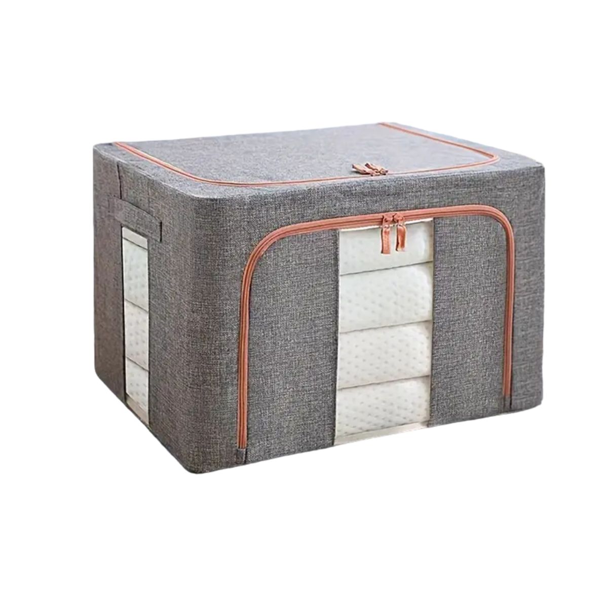 GENERICO - Caja Organizadora Con Marco Metálico 66l - Granito