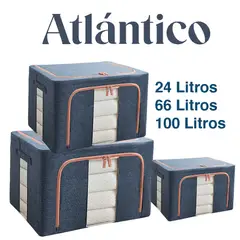 GENERICO - Set 3 Cajas Organizadoras de Tela Plegables - Atlántico