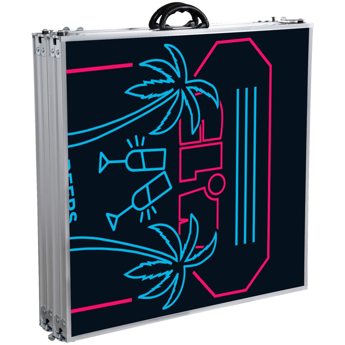 GENERICO - Mesa Plegable Glow Beer Pong Sunset Juego Mesa Para Beber