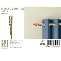 GENERICO - BARRA DE CORTINA MADERA MEDIDAS 150 CM MOD 5016