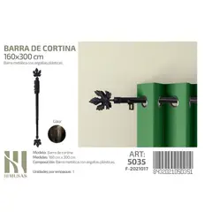 GENERICO - BARRA DE CORTINA METALICA COLOR ORO VIEJO MEDIDAS 160-300 MOD 5035