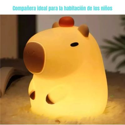 Imagen 2 del producto Lampara de Noche Capibara Sensorial Táctil Luz Mesa Portátil Capybara