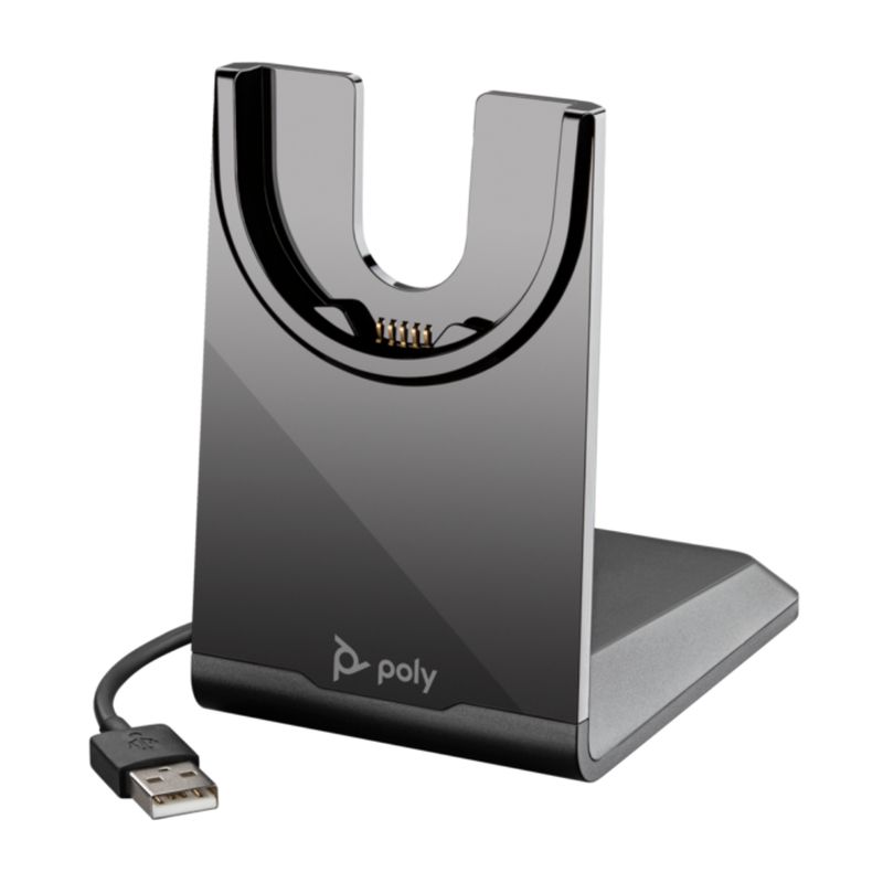 POLY - Poly Soporte de Carga para Audífonos Poly Voyager 4200 Negro