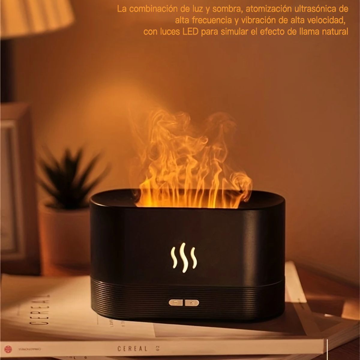 GENERICO - Longda Tongchuang Humidificador Aromaterapéutico con Efecto de Llama