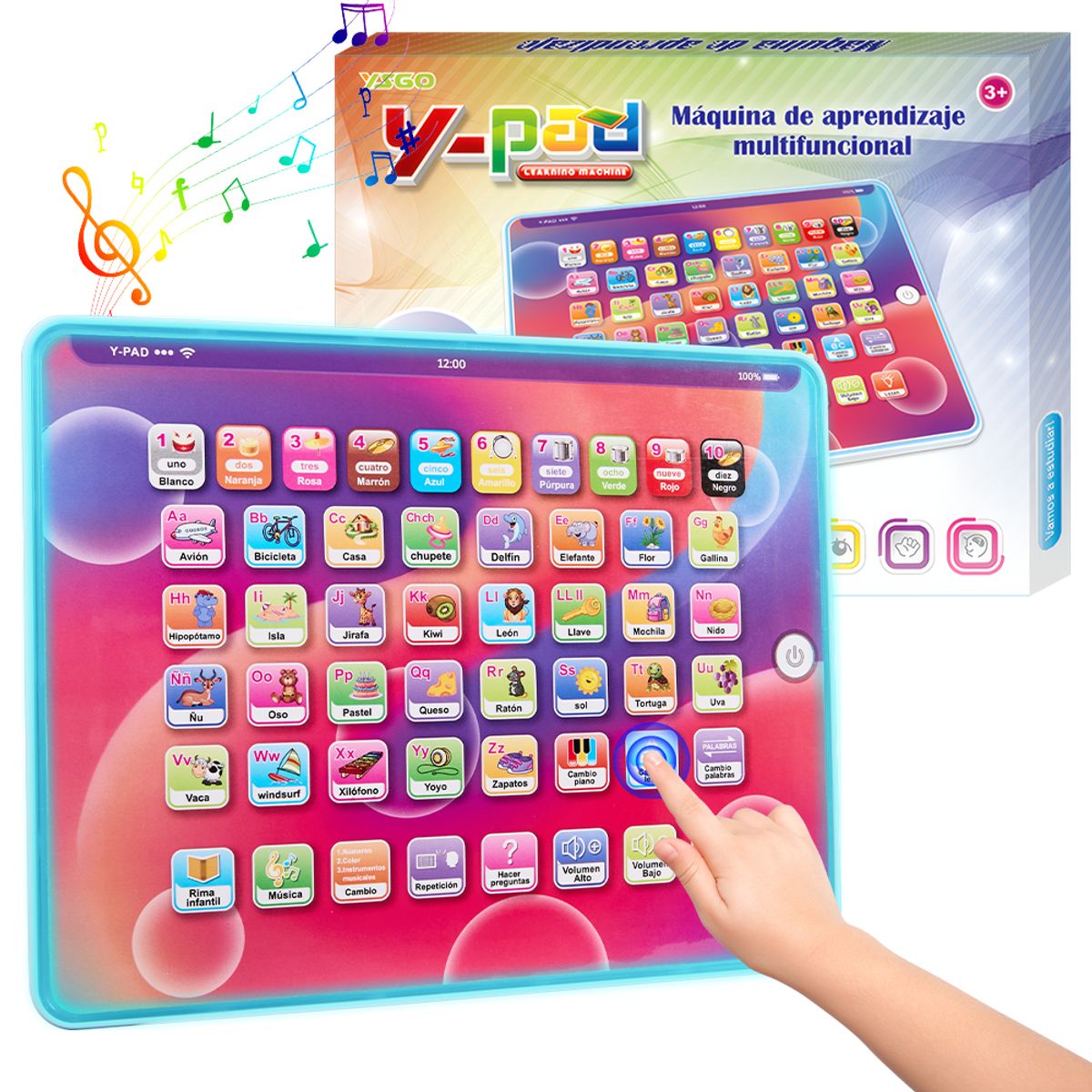 LUKOVEE - Computador Educativo Tablet Para Niños Regalos Blanco
