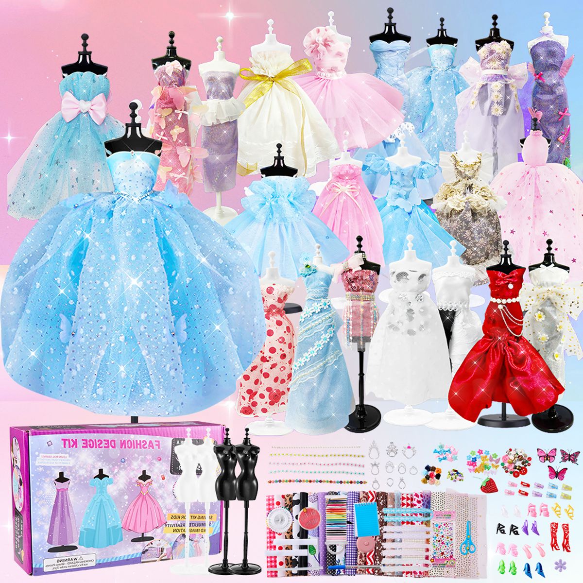 LUKOVEE - Kit De Diseño De Moda Para Niñas De 600+ Piezas Creatividad