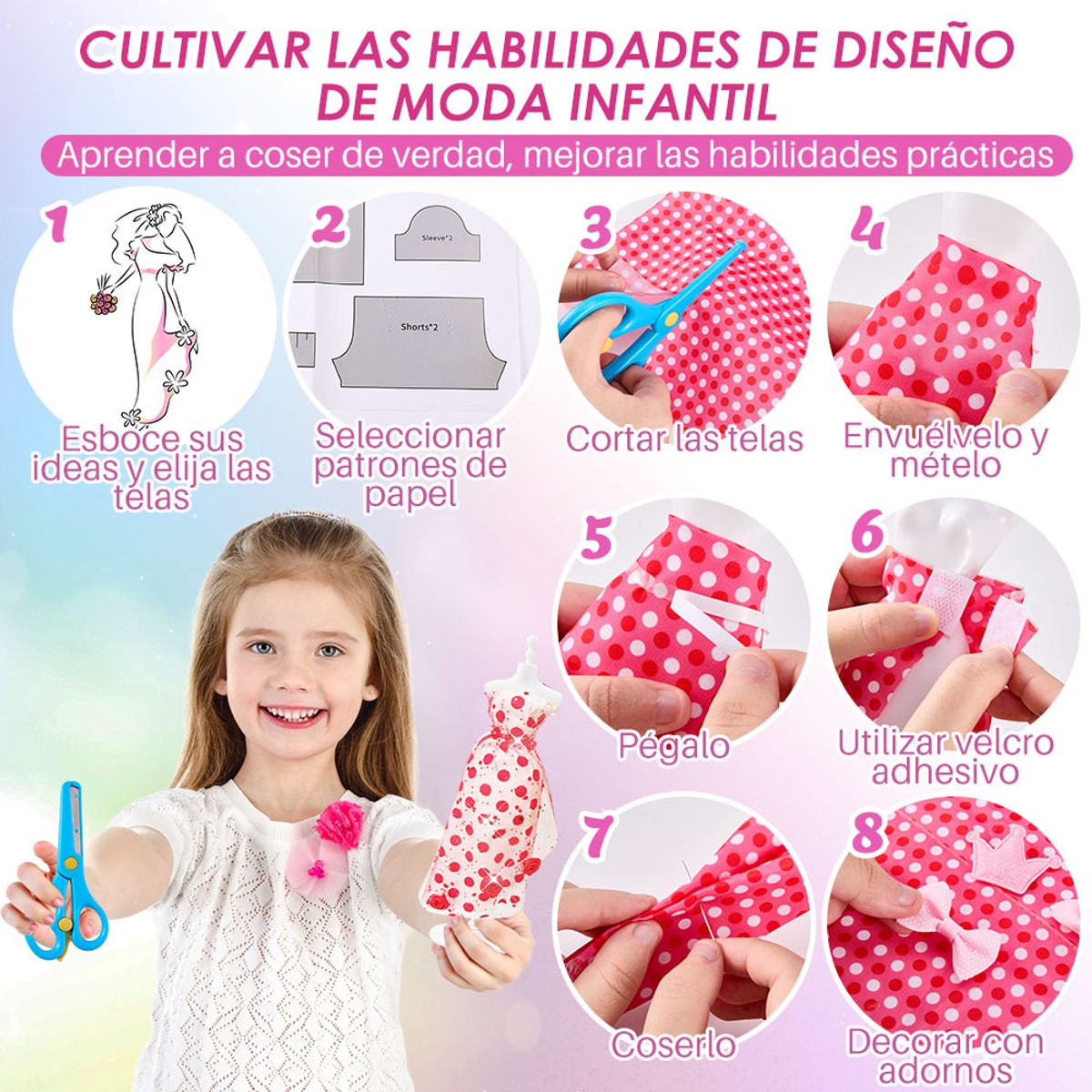 LUKOVEE - Kit De Diseño De Moda Para Niñas De 600+ Piezas Creatividad