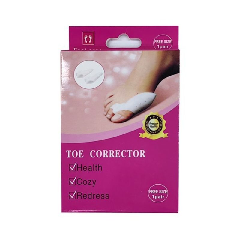 GENERICO - Protector Corrector Juanetes 2 Dedos Montado Silicona 1 Par
