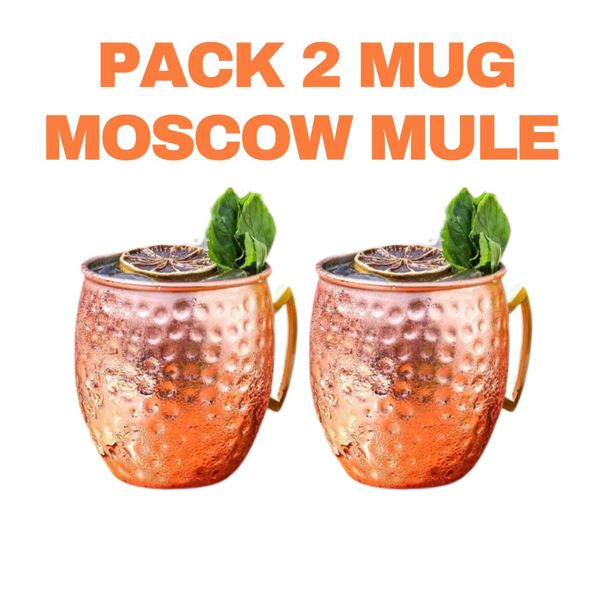 GO BARMAN - Set 2 Moscow Mule Mug 500cc Cobre – Go Barman