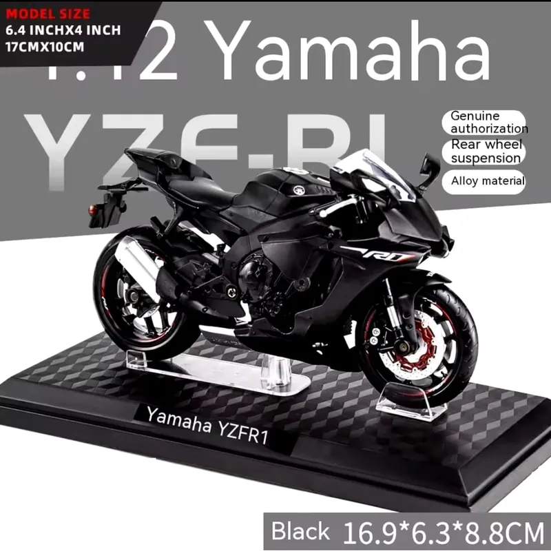GENERICO - Moto Colección Yamaha Yzf-r1 Escala 1 :12 Color Negro