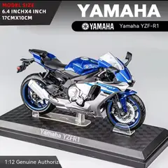 GENERICO - Moto Colección Yamaha Yfz R1 Escala 1 :12 Color Azul