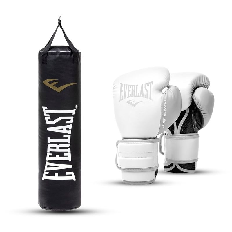 EVERLAST - Kit Saco de Boxeo y Guante Everlast Powerlock 12Oz