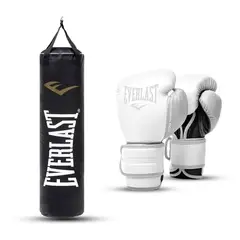 EVERLAST - Kit Saco de Boxeo y Guante Powerlock 12Oz