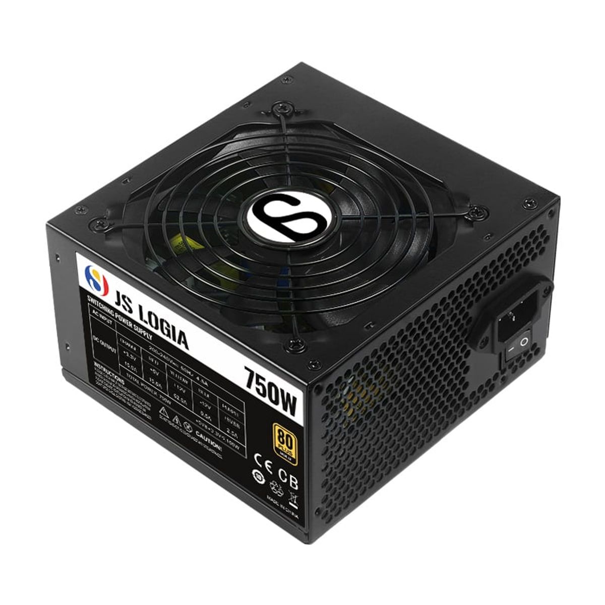 GENERICO - Fuente De Poder Para PC 80 Plus Gold 750W ATX 200V/240V Negra