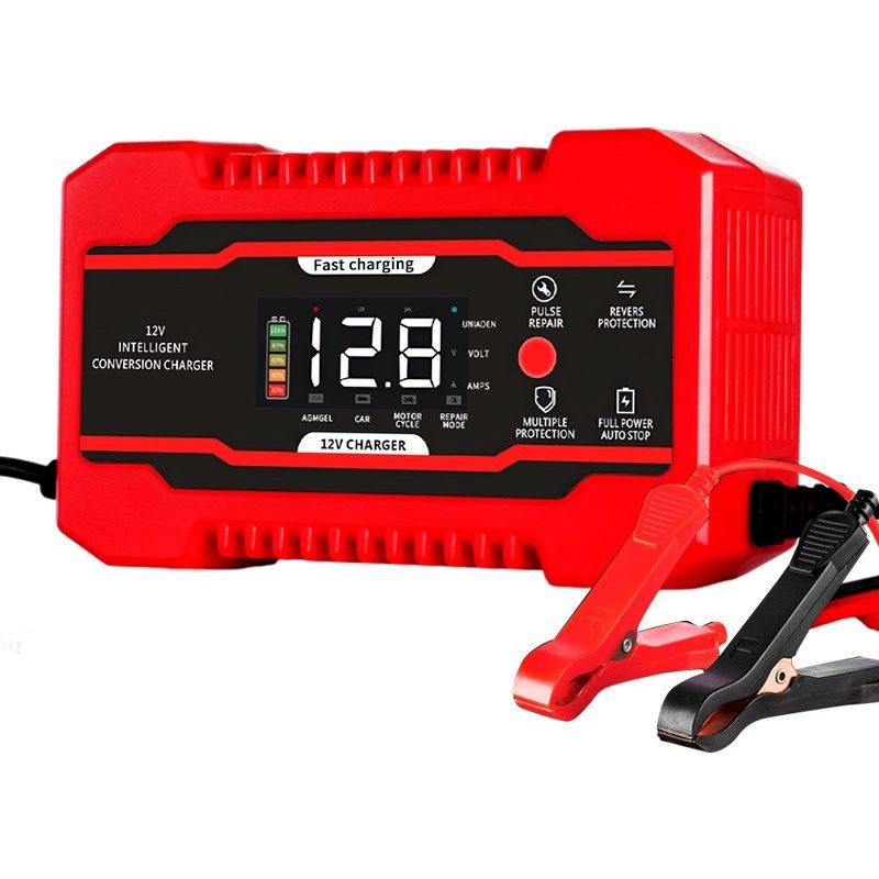 EVERSO - Cargador Batería Inteligente Rápido Auto Y Moto 12v24v 10a