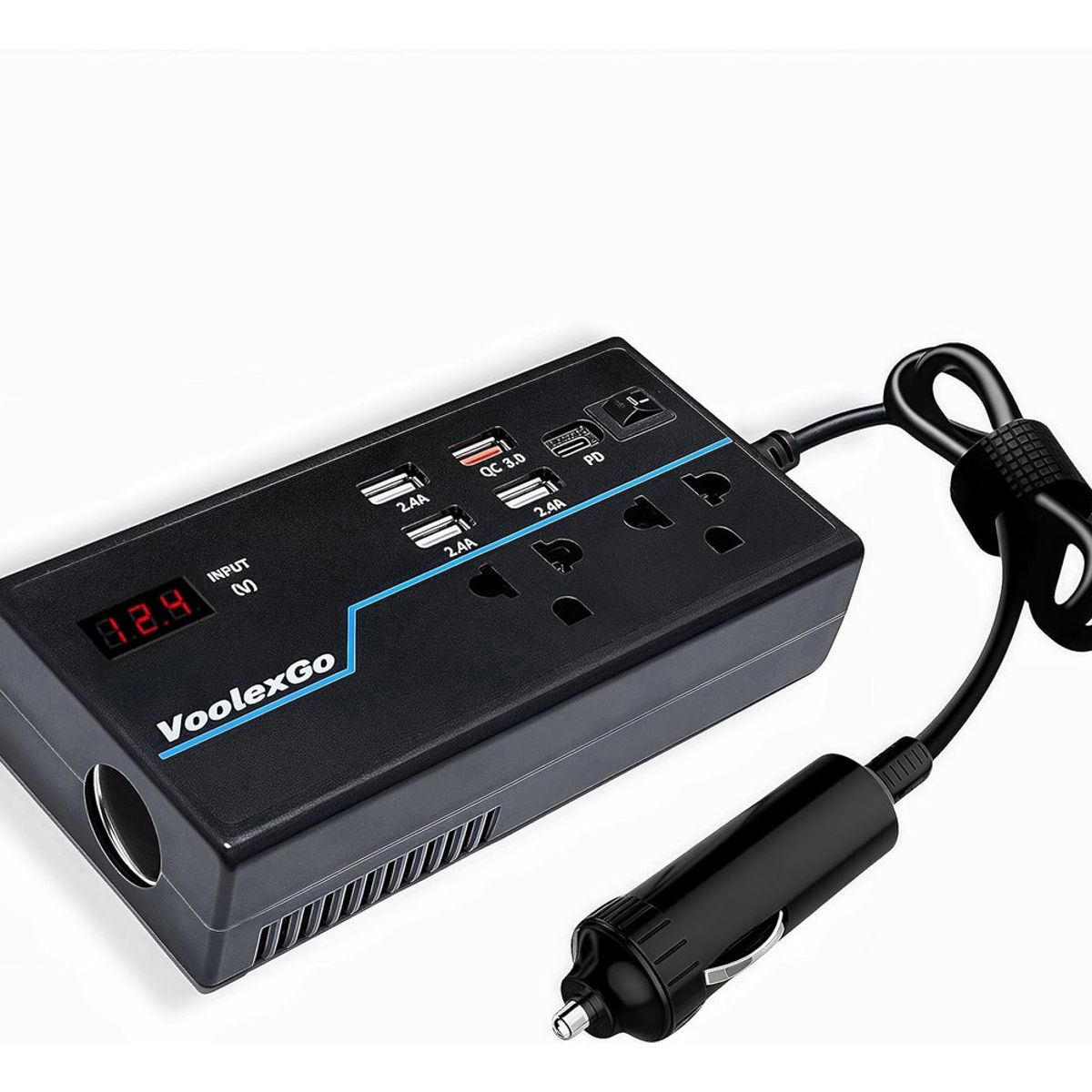 EVERSO - Convertidor Corriente 12v 220v Inversor De Voltaje Auto 200w