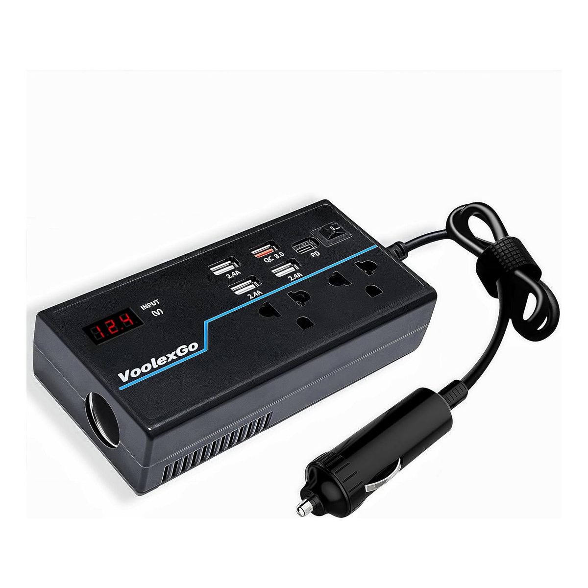 EVERSO - Convertidor Corriente 12v 220v Inversor De Voltaje Auto 200w