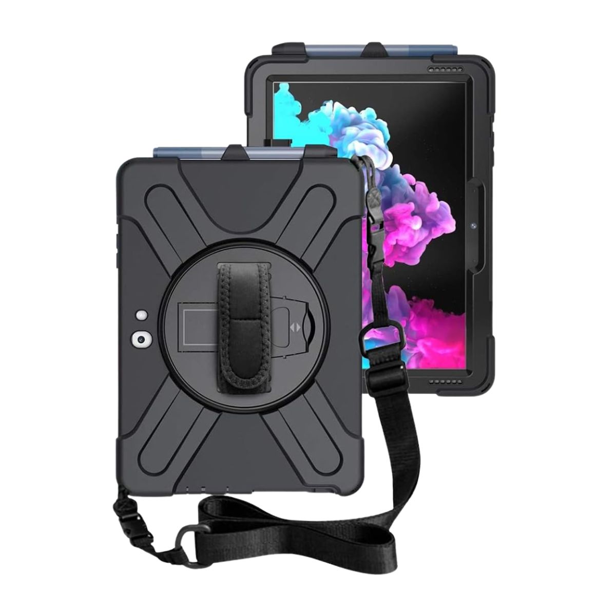 GENERICO - Funda para Microsoft Surface Go 10,5 con Soporte Giratorio y Correa