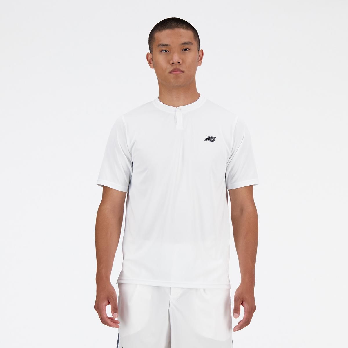 NEW BALANCE - Polera Tenis Hombre New Balance Tournament Blanca