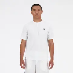 NEW BALANCE - Polera Tenis Hombre Tournament Blanca