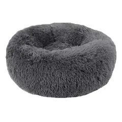GENERICO - Cama De Felpa 60cm Para Mascotas Para Invierno Gris Oscuro