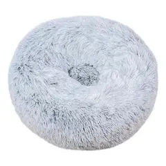 GENERICO - Cama De Felpa 70cm Para Mascotas Para Invierno Gris Claro