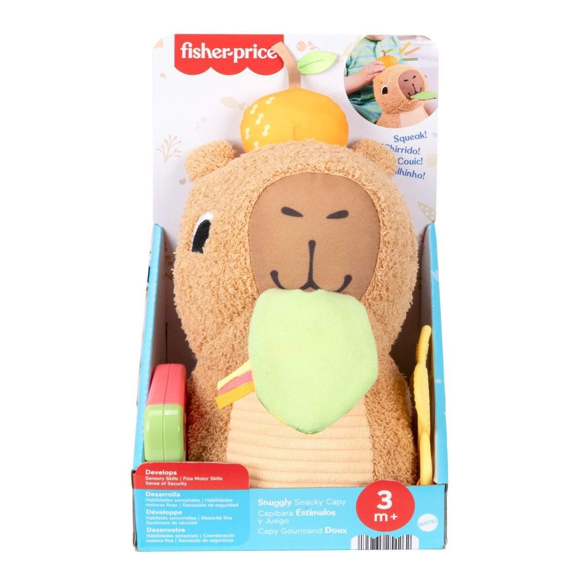 FISHER PRICE - Peluche Fisher Price capibara para bebé estímulos y juego