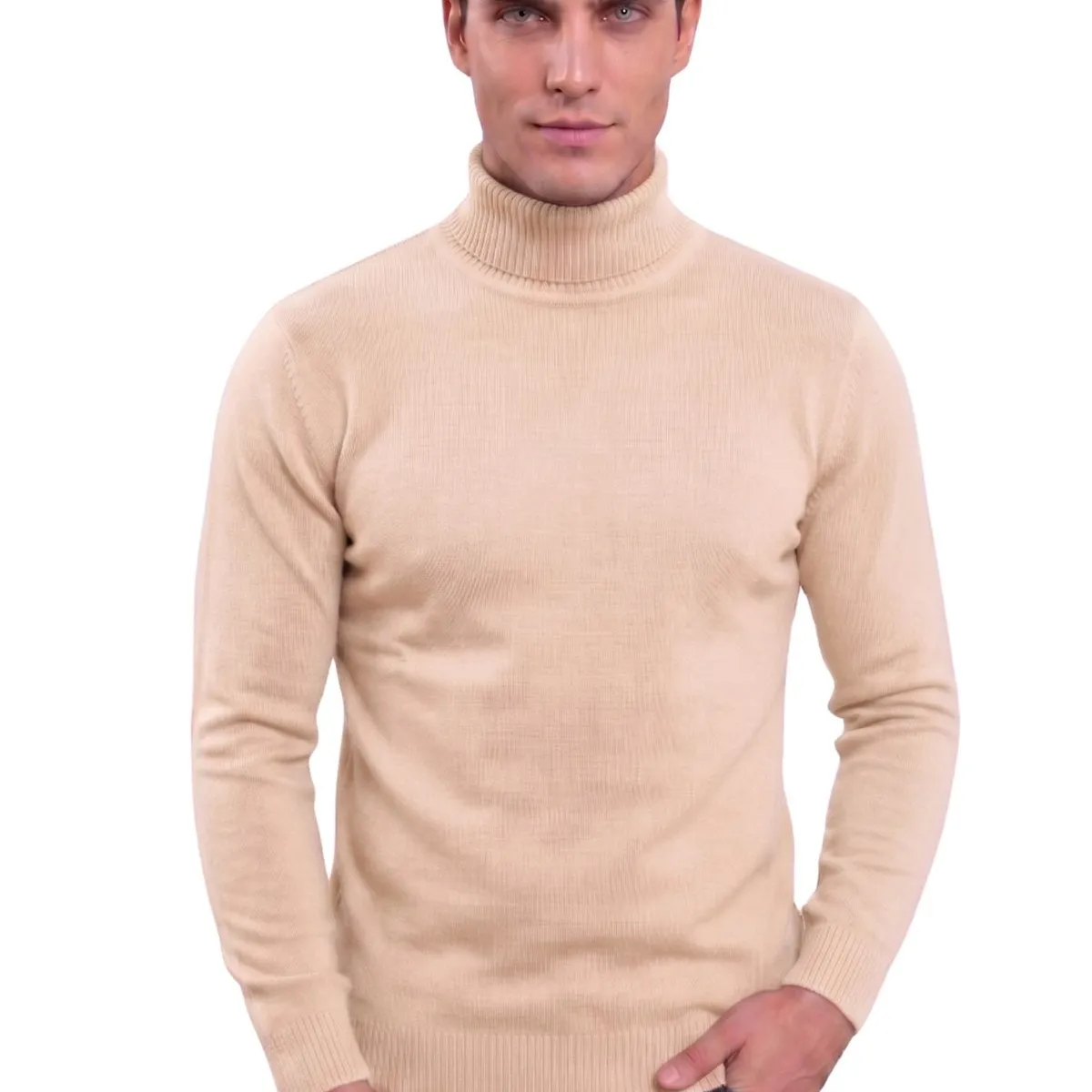 LOOK SHOP - Sweater Tejido Hombre Cuello Subido Beatle. 096
